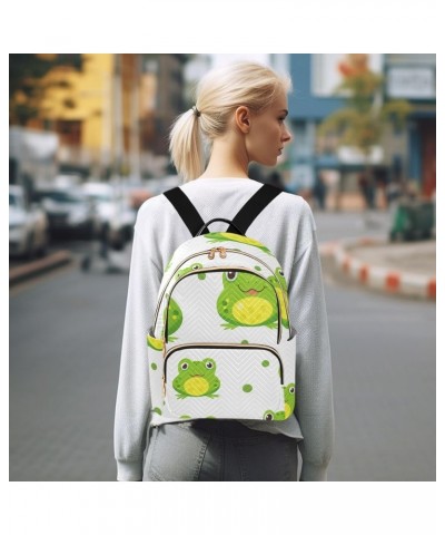 Cute Frog Fashion Backpack Purse Ladies Fashion Rucksack Travel Shoulder Bag Casual Daily Backpack Work College Bag Medium $1...