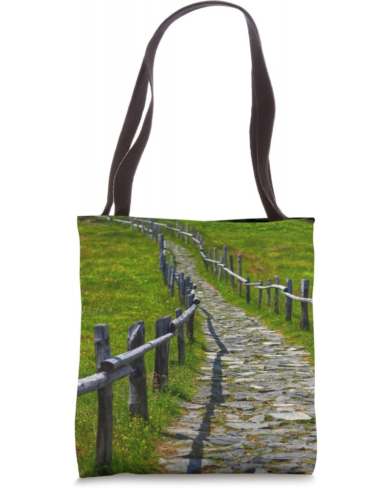 fence path grass nature gift ideas Tote Bag $8.72 Totes