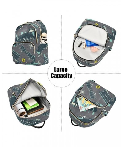 Cartoon Train Fashion Backpack Purse for Women Multipurpose Casual Daypack with Multi Pockets & Secured Zipper Ladies Handbag...