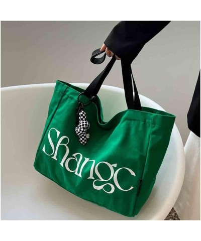 The tote Bag Women's Fashion Simple Large Capacity One Shoulder Sail Bag (black) Green $14.88 Shoulder Bags