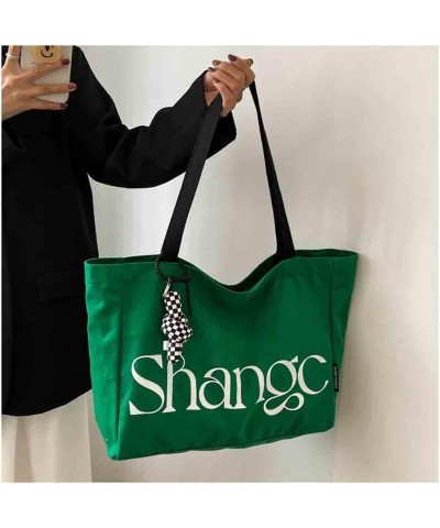 The tote Bag Women's Fashion Simple Large Capacity One Shoulder Sail Bag (black) Green $14.88 Shoulder Bags