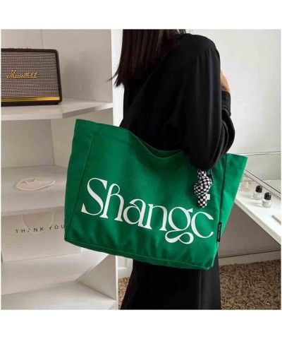 The tote Bag Women's Fashion Simple Large Capacity One Shoulder Sail Bag (black) Green $14.88 Shoulder Bags