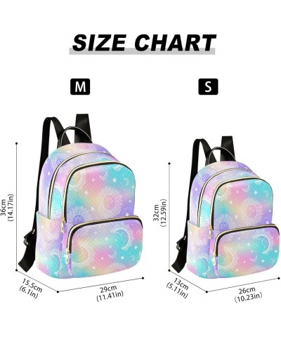 Travel Backpack Purse for Women Fashion Anti-theft Work Casual Galaxy Sun and Moon Star Daypack Shoulder Bag Medium Size Smal...