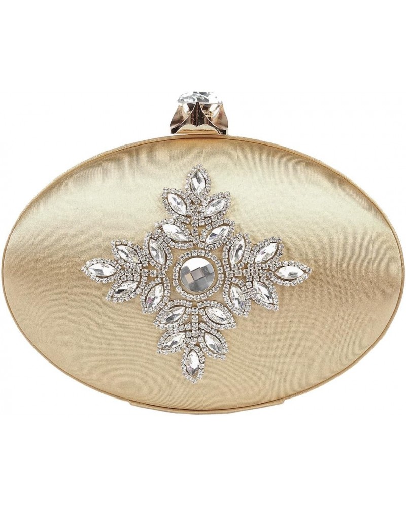 Womens Retro Folk Style Oval Evening Bag,Gold $24.35 Evening Bags