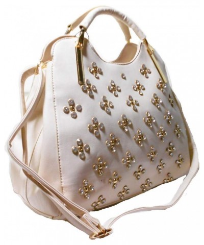 Designer Blink Burgundy Red Lock Rhonestone OFF White Shoulder Bag F17e48 (cream white) $29.22 Shoulder Bags