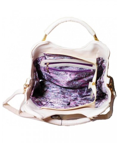 Designer Blink Burgundy Red Lock Rhonestone OFF White Shoulder Bag F17e48 (cream white) $29.22 Shoulder Bags