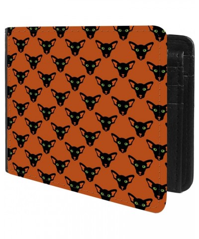 Unique Desige Pattern - Black Cats Pattern, Slim Front Pocket Wallet Billfold RFID Blocking $12.09 Wallets