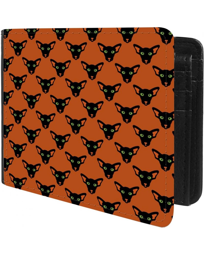 Unique Desige Pattern - Black Cats Pattern, Slim Front Pocket Wallet Billfold RFID Blocking $12.09 Wallets