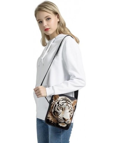 Uskorhein Tiger Butterfly Owl Cat Dragonfly Small Soft Pebbled Real Leather Crossbody Handbags & Purses Zip Premium Sling Bag...