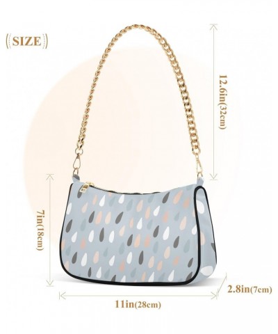 Cute Colorful Water Drops Blue Shoulder Bags for Women Small Handbags Mini Clutch Purse $12.30 Shoulder Bags