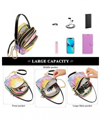 Colorful Tie Dyed Heart Small Crossbody Bags for Women Cell Phone Shoulder Purse Handbags Wallet 21215152 $13.72 Crossbody Bags