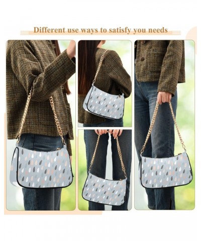 Cute Colorful Water Drops Blue Shoulder Bags for Women Small Handbags Mini Clutch Purse $12.30 Shoulder Bags