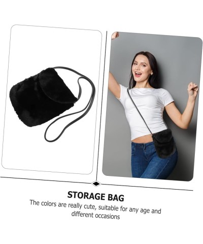 2 Pcs Plush Shoulder Bag Phone Wallets for Women Clutch Wallet for Women Womens Purse Crossbody Purses Blackx2pcs $13.11 Cros...