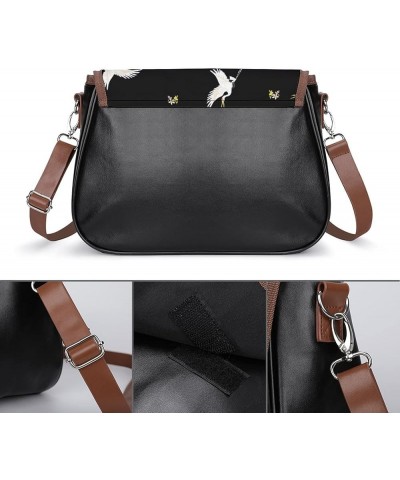 Leather Hobo Bags Women's Crossbody Shoulder Bag Classic City Top Handle Satchels White Feather Color4 $20.16 Hobo Bags