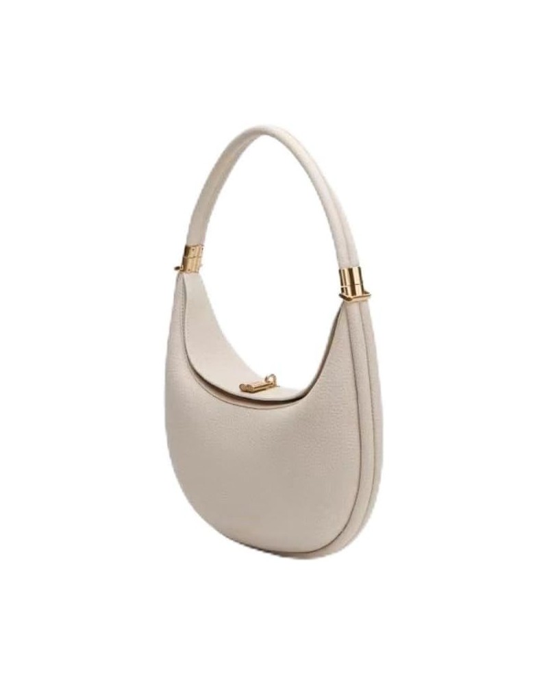 Leather one-shoulder handle armpit crescent bag $31.62 Satchels