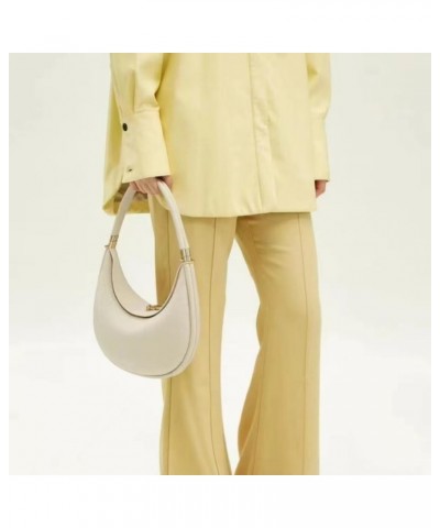 Leather one-shoulder handle armpit crescent bag $31.62 Satchels