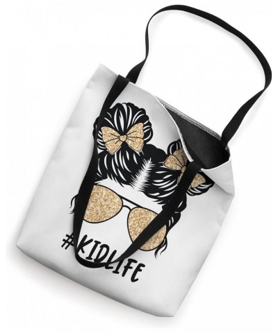 Messy Bun Kid Life Bows Glam Matching Mom Daughter Girl Kids Tote Bag 16 inches $10.80 Totes