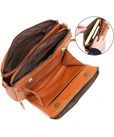 Retro Women Tote Bags Leather Tote Bag Small Shoulder Bag with Removable Straps Satchel Purse Clutch Handbag Brown-l $22.50 T...