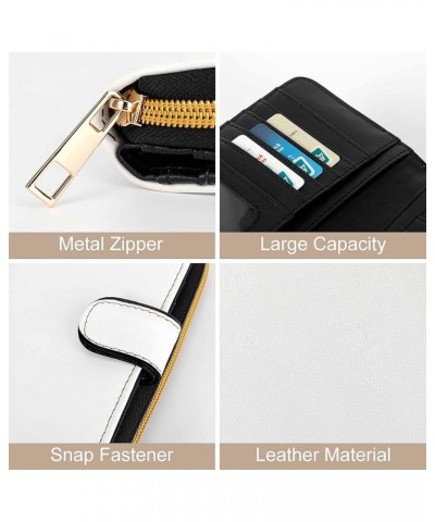 Blue Bifold Zipper Long Womens Wallet RFID Blocking Credit Card Holder for Women-Personalized Marine Animal Wallets Birthday ...