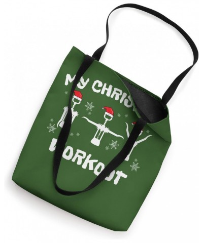 My Christmas Workout Funny Wine Lover Corkscrew Wine Party Tote Bag $11.13 Totes