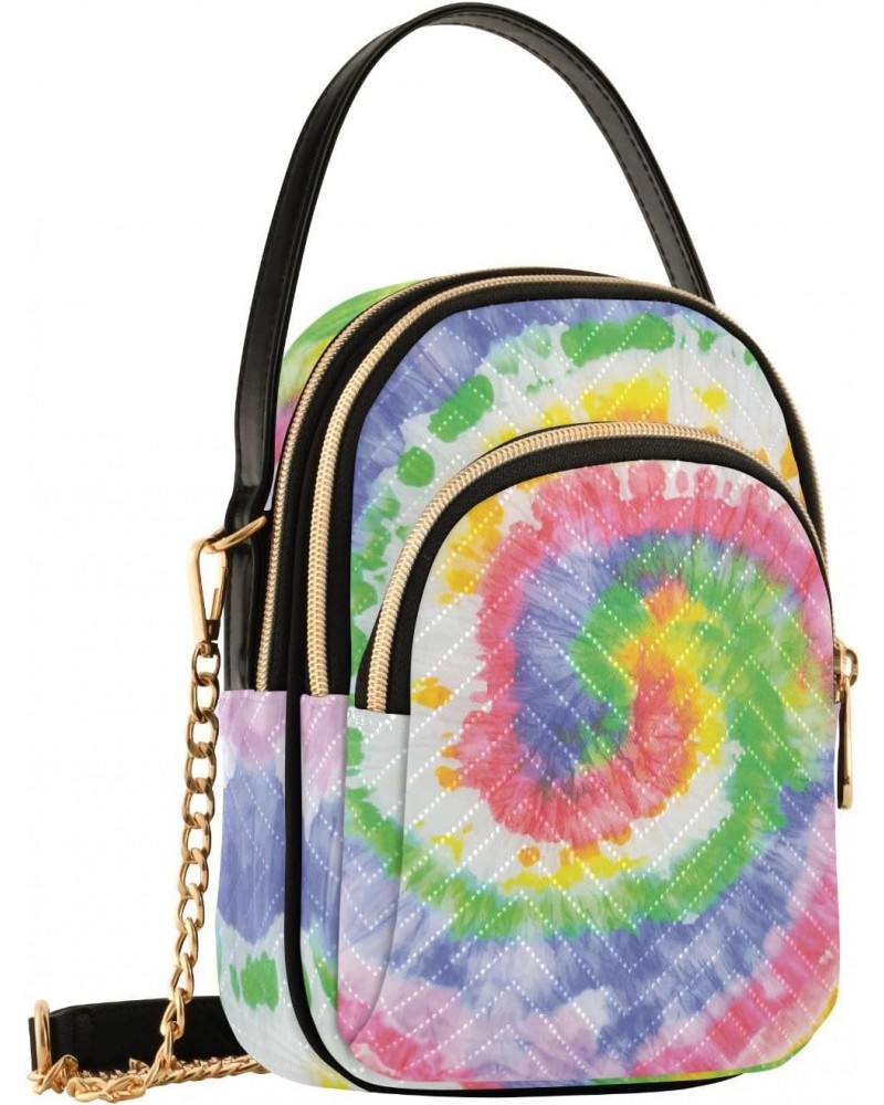 Small Crossbody Bags for Women Trendy Rainbow Tie Dye Swirl Colorful Pride Travel Sling Bag Women's Crossbody Handbags Satche...