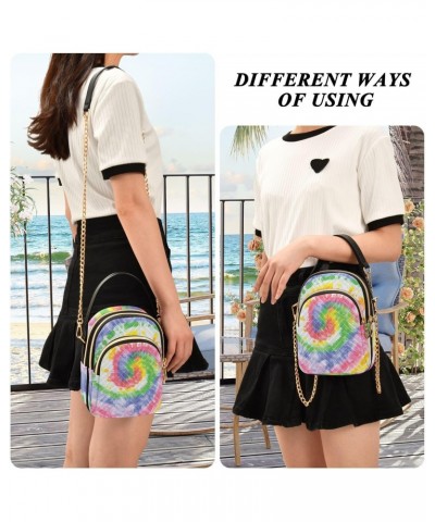 Small Crossbody Bags for Women Trendy Rainbow Tie Dye Swirl Colorful Pride Travel Sling Bag Women's Crossbody Handbags Satche...