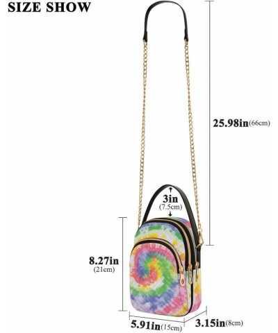 Small Crossbody Bags for Women Trendy Rainbow Tie Dye Swirl Colorful Pride Travel Sling Bag Women's Crossbody Handbags Satche...