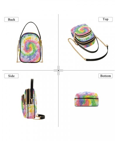 Small Crossbody Bags for Women Trendy Rainbow Tie Dye Swirl Colorful Pride Travel Sling Bag Women's Crossbody Handbags Satche...