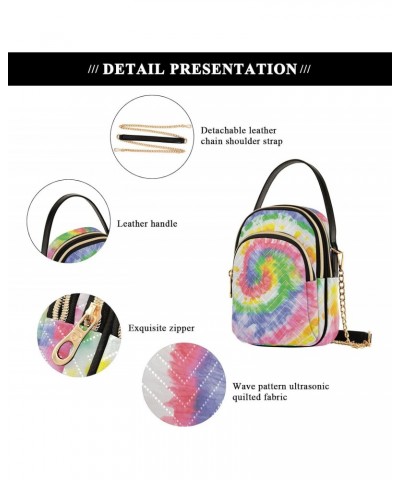 Small Crossbody Bags for Women Trendy Rainbow Tie Dye Swirl Colorful Pride Travel Sling Bag Women's Crossbody Handbags Satche...