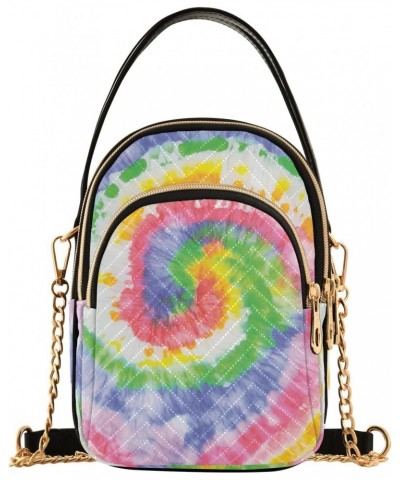 Small Crossbody Bags for Women Trendy Rainbow Tie Dye Swirl Colorful Pride Travel Sling Bag Women's Crossbody Handbags Satche...