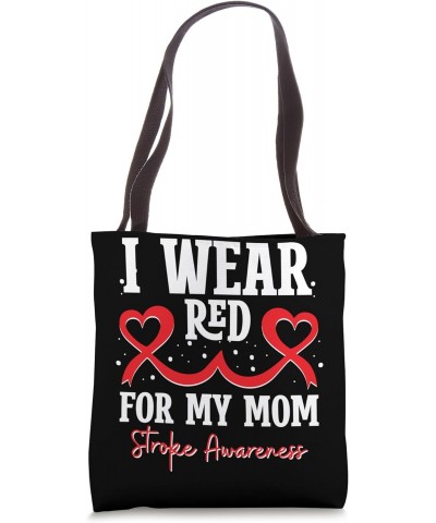 Stroke Warrior Awareness Fighter Support Red Ribbon Design Tote Bag $10.75 Totes