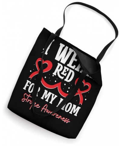 Stroke Warrior Awareness Fighter Support Red Ribbon Design Tote Bag $10.75 Totes