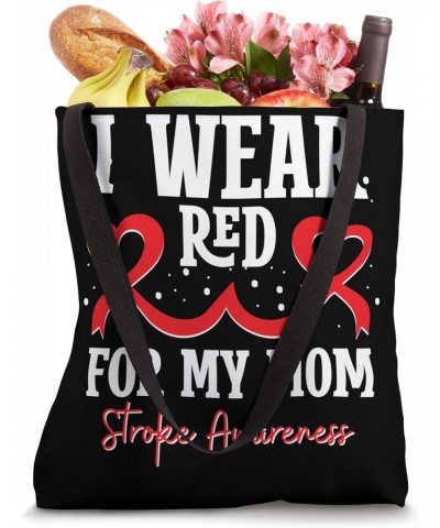 Stroke Warrior Awareness Fighter Support Red Ribbon Design Tote Bag $10.75 Totes