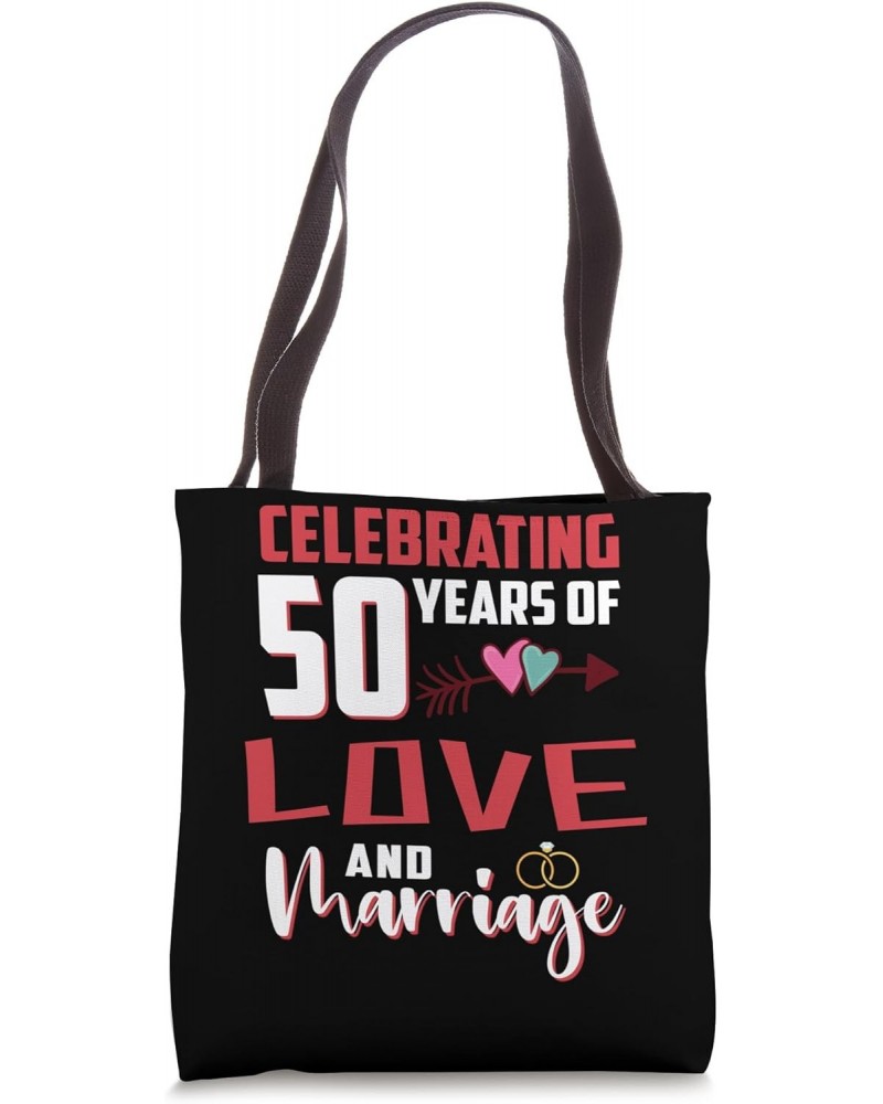 Celebrating 50 Year of Love and Marriage Couples Matching Tote Bag $9.66 Totes