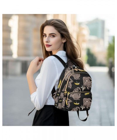 Small Backpack for Women Travel Bag Cute Gorilla Monkey Banana Daypack Purse Fashion Shoulder Bag Rucksack Medium A209 $10.66...