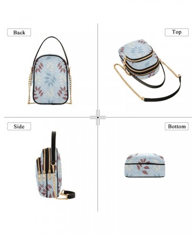 Red Leaves Crossbody Bags for Women Small Chain Shoulder Bag Purse Hand Bag for Gifts Trip Work $14.55 Shoulder Bags