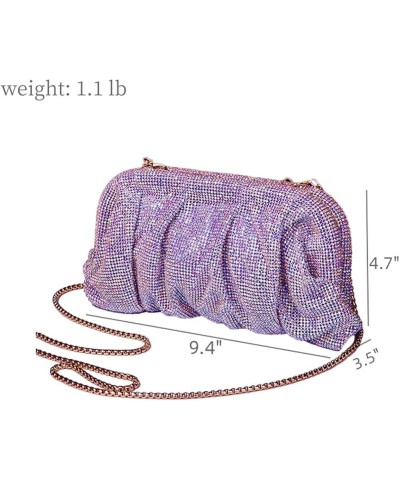 Bling Rhinestone Purse Bags Dumpling Clutch Purses for Women Formal Wedding Party Prom Evening Handbags Lilac $28.31 Evening ...