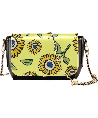 Narcissus Sunflowers Women's Crossbody Handbags, PU Leather Flap Crossbody Bags, Women's Shoulder Handbag Purse Style15 $19.6...