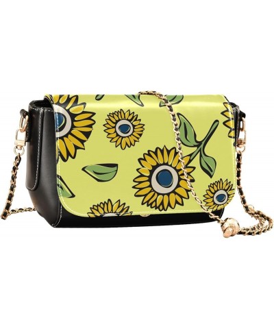 Narcissus Sunflowers Women's Crossbody Handbags, PU Leather Flap Crossbody Bags, Women's Shoulder Handbag Purse Style15 $19.6...