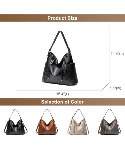 Tote Bag for Women PU Leather Crossbody Shoulder Bags Fashion Hobo Bag Satchel Handbags with Adjustable Shoulder Strap Grey $...