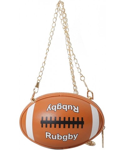 Rugby Bags Women's Small Shoulder Bag Chain Crossbody Bag Small Round Bags Ladies Phone Bag Lipstick Storage Bag Brown $32.62...