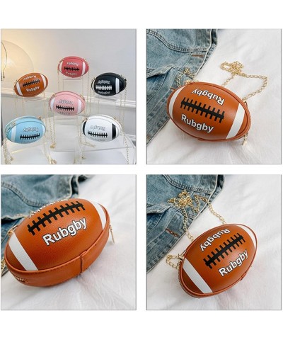 Rugby Bags Women's Small Shoulder Bag Chain Crossbody Bag Small Round Bags Ladies Phone Bag Lipstick Storage Bag Brown $32.62...