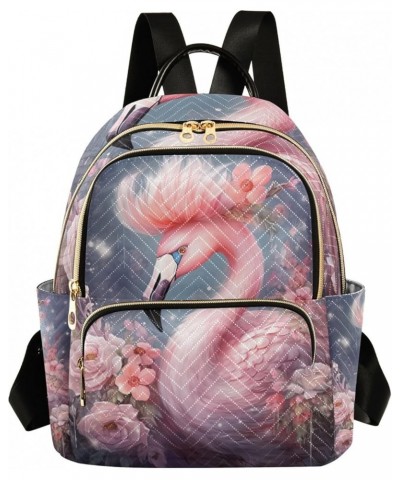 Mini Backpack Purse for Women, Queen Flamingo Flowers Travel Bag Casual Daypack Shoulder Bag Medium $17.91 Backpacks