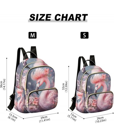 Mini Backpack Purse for Women, Queen Flamingo Flowers Travel Bag Casual Daypack Shoulder Bag Medium $17.91 Backpacks