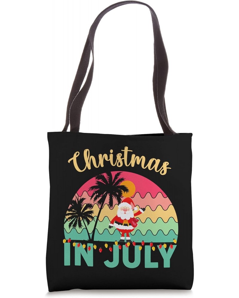 Funny Summer Vacation Santa Beach Xmas Christmas in July Tote Bag $11.73 Totes