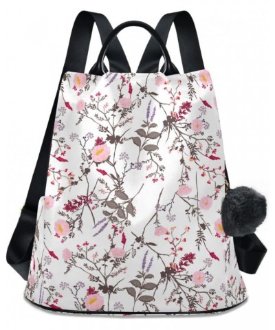 Floral Flowers Watercolor Backpack Purse for Women Anti Theft Fashion Backpack Lightweight bag Causal Daypack for Ladies Hiki...