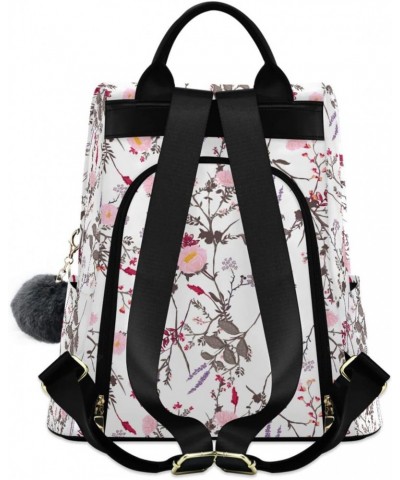 Floral Flowers Watercolor Backpack Purse for Women Anti Theft Fashion Backpack Lightweight bag Causal Daypack for Ladies Hiki...