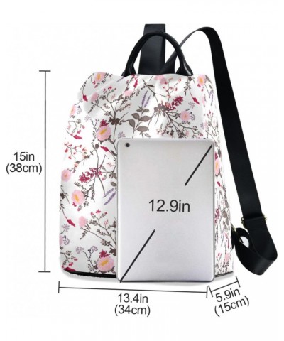 Floral Flowers Watercolor Backpack Purse for Women Anti Theft Fashion Backpack Lightweight bag Causal Daypack for Ladies Hiki...