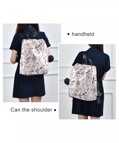 Floral Flowers Watercolor Backpack Purse for Women Anti Theft Fashion Backpack Lightweight bag Causal Daypack for Ladies Hiki...