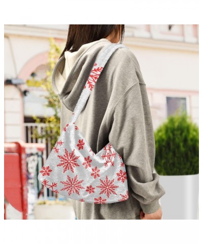 Winter Red Stars Furry Tote Bag for Women Crossbody Bag Shoulder Handbags Cross Body Bag with Zipper for Fall Winter $12.17 T...